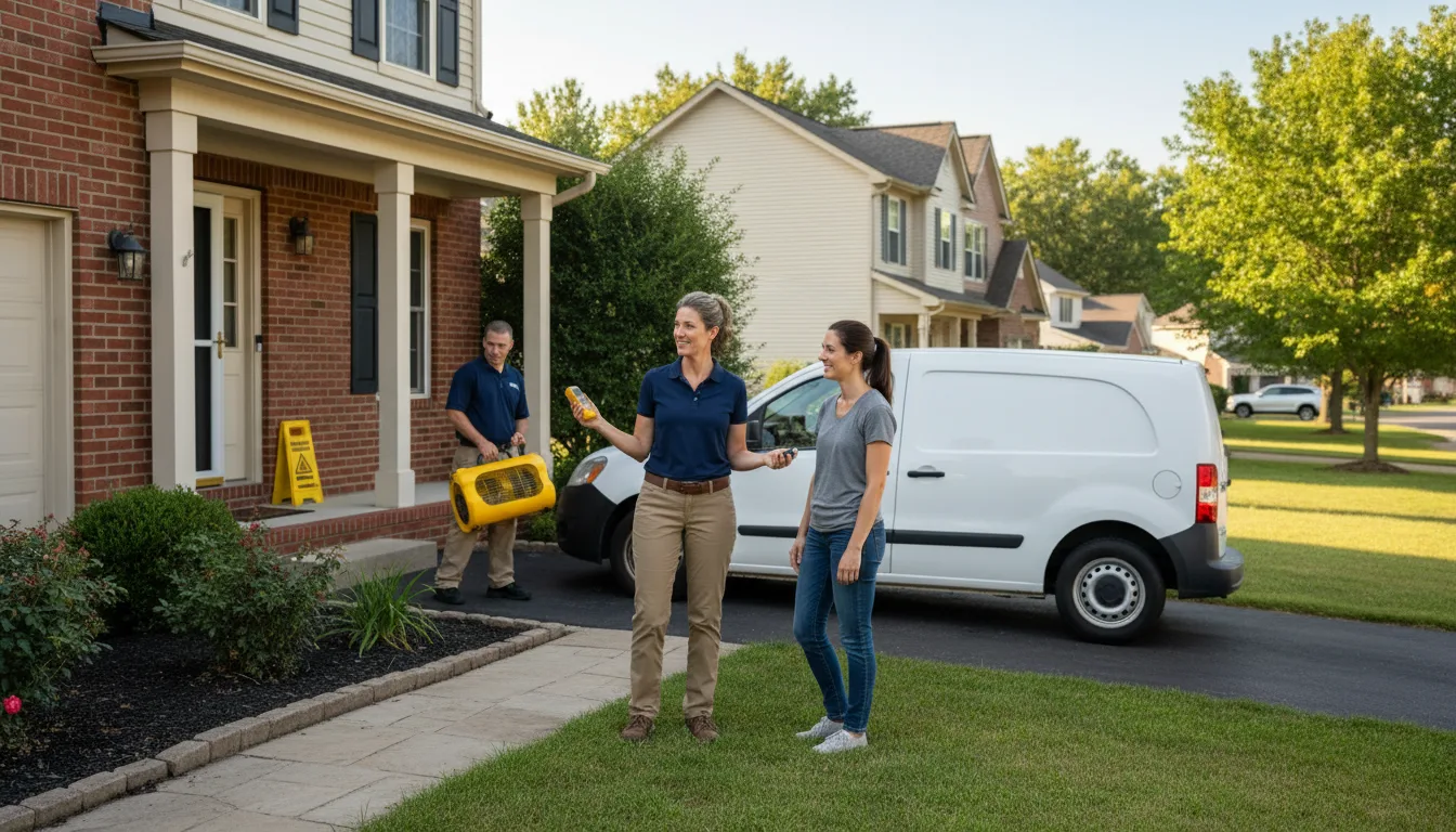 Residential water damage restoration in Homer, NE